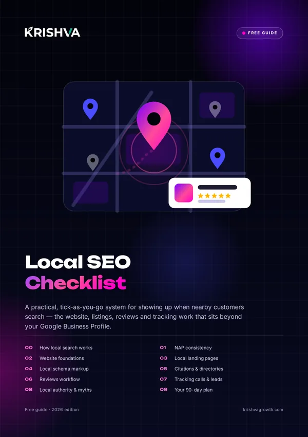 Cover of Local SEO Checklist: get found by customers near you