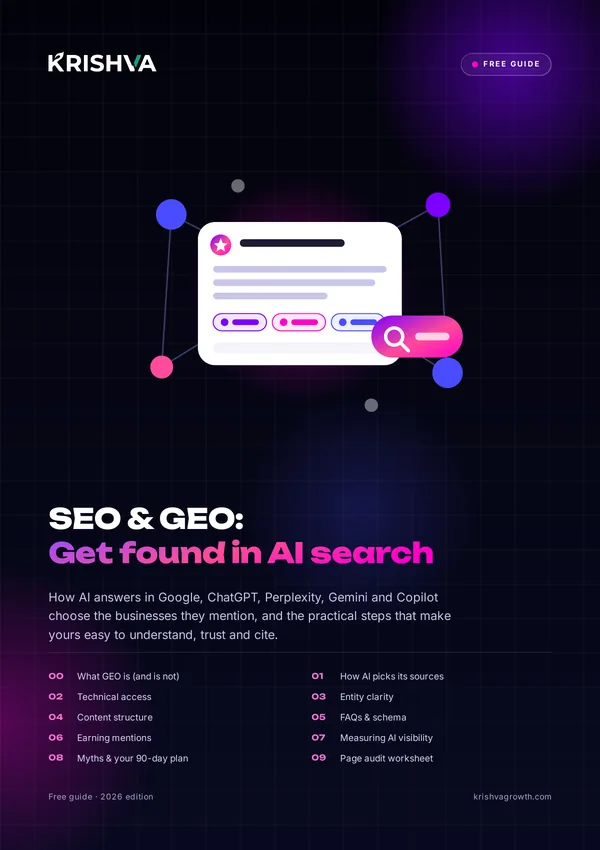 Cover of SEO & GEO: Getting found in AI search