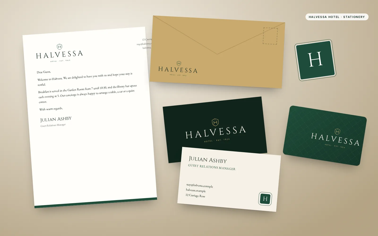 Halvessa Hotel — Identity refresh for a boutique city hotel — 2