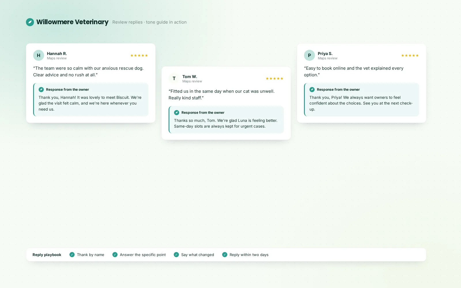 Willowmere Veterinary — Local SEO and Business Profile for a veterinary clinic — 2